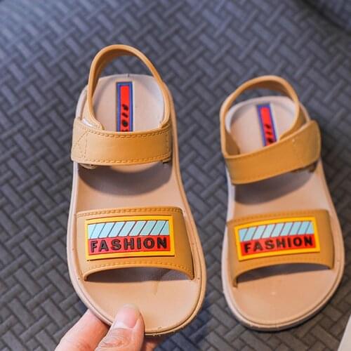 TELOTUNY Sandals Boys Soft-soled Non-Slip Beach Shoes Breathable Open Toe Anti-kickanti-kick Casual Summer Sandals Baby Shoes