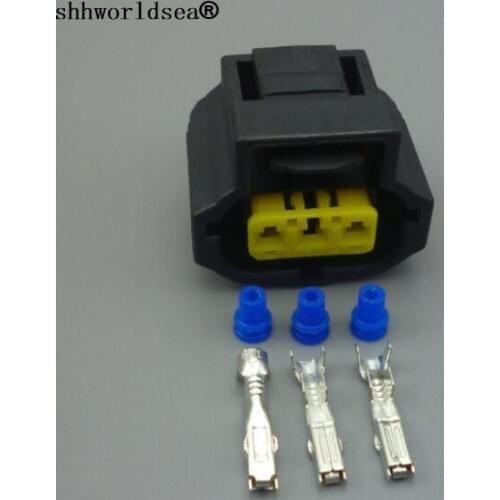 Shhworldsea 3 Pin 1.8mm Pico 5716PT 1996-On For Ford Alternator Three Lead Wiring Pigtail 1U2Z-14S411-TA Wire Connector 184032-1