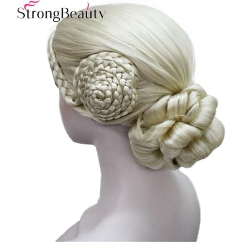 Strong Beauty Synthetic Blonde And Black Wigs Women Wig