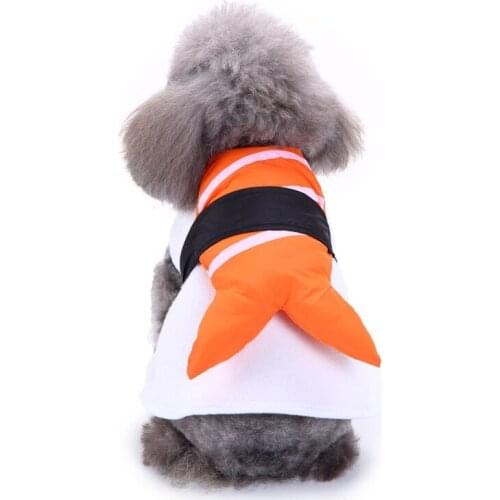Cute Pet Dog Costume Funny Clothes Cat Cosplay Vest Sushi Costume Creative Halloween Christmas Party Coat Small Dog Apparel D23