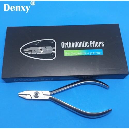 Denxy 1pc dental Orthodontic Bending Aderer3-Jaw Plier Orthodontic Pliers Forceps Dentist Pliers Orthodontic Instruments