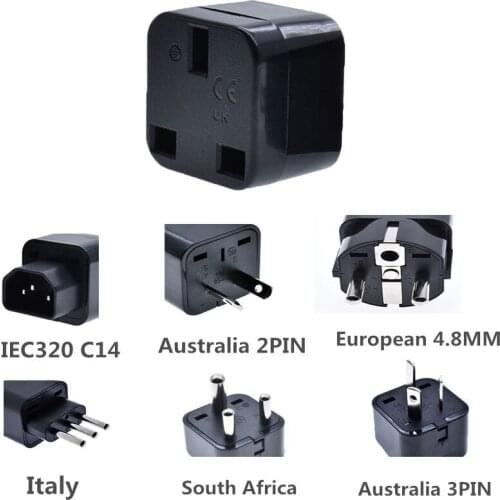 Universal UK To US/AU/ EU/Italy/ South Africa/Swiss/ plug Travel Wall AC Power Charger Outlet Adapter Converter 2/ 3 Pin Socket