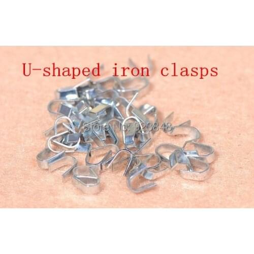 Ear headphones shell wire fixed Headphone repair parts and materials production U-shaped iron clasps Line card bit