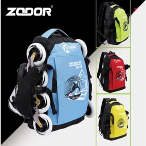 Inline speed skates shoes backpack green red yellow blue carbon fiber race skates container support EUR 46 maximum skating bag