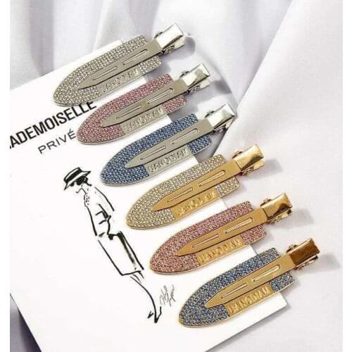 Hair Clips No Bend Side Bangs Fix Fringe Barrette Makeup Women Girls Geometric Hairpin Gold Vintage Barrettes Hair Accessories