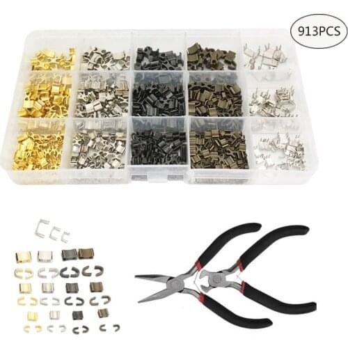 913 Pcs Zipper Stopper Non-slip for 3# 5# 8# Metal Zippers Zip Repair Kits Nylon Zipper Replacement DIY Accessories Tailor Tools