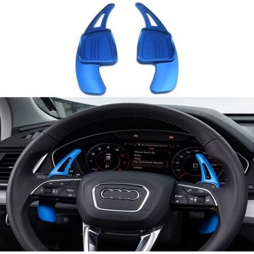 1Pair Car Steering Wheel Shifter Gear Shift Paddle Extension For 2017 Audi A4L A6 Q7 TT TTS Interior Upgrade Accessories