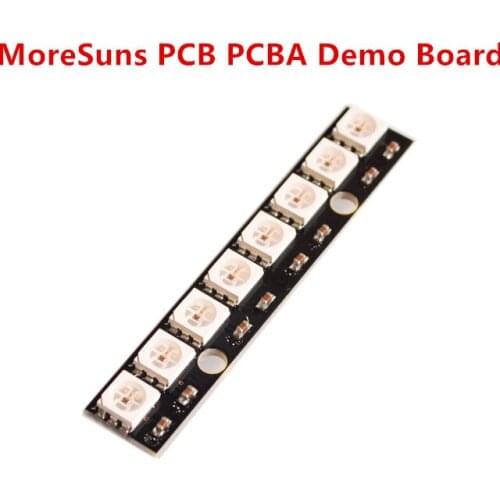 Fast Free Ship 10pcs/lot 8 channel WS2812 5050 RGB LED lights development board for Arduino