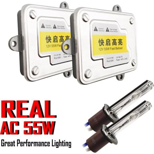 12V 55W H7 Xenon HID Conversion Kit Bulbs AC Ballast For Headlight Lenses Fog Lights H1 H11D2H 3000K 4300K 6000K 8000K Lamp