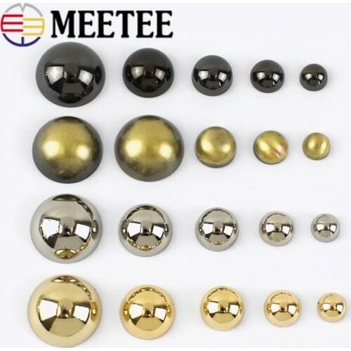 20pcs 8/10/12/15/20mm Mashroom Head Rivet Screw Bags Hardware Handbag Studs Button Nail Rivet Metal Buckles DIY Leather Craft