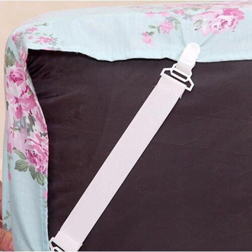 4Pcs Home Bed Sheet fixed non-slip clip Mattress Cover Blanket Home Gripper Clip Fastener Elastic Strap Fix Slip-Resistant Belt