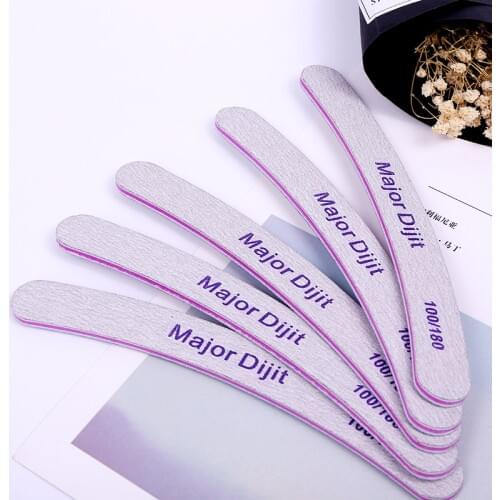 5pc/lot Professional Nail Files Sanding Polish Buffer Curve Banana Nail Files For Finger Care Acrylic Nail Art Tools