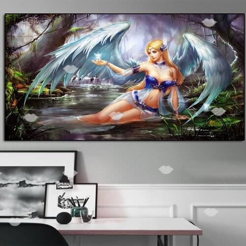 5D DIY full square diamond painting Game poster jungle angel pictures embroidery round diamond mosaic paintings Large S68