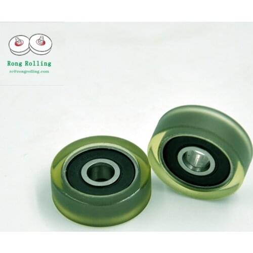 Sliding pulleys/rollers/wheels,polyurethane rubber-coated bearing 626RS bearing bore 6mm,Equipment pulley,Limit wheel