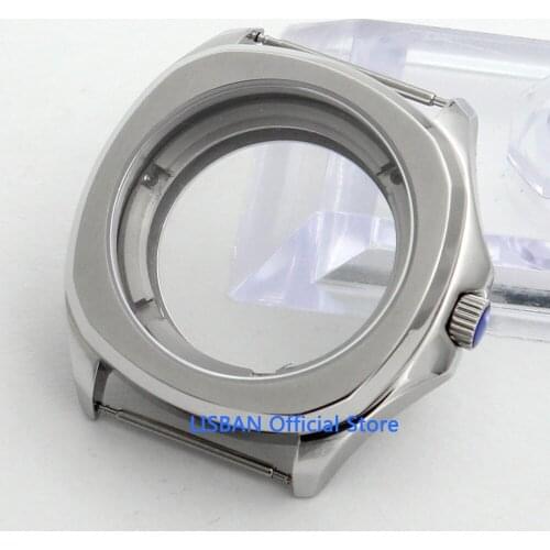 Lisban 40mm watch case Sapphire glass stainless steel Fit For ETA 2836 MIYOTA 8215 Automatic Movement