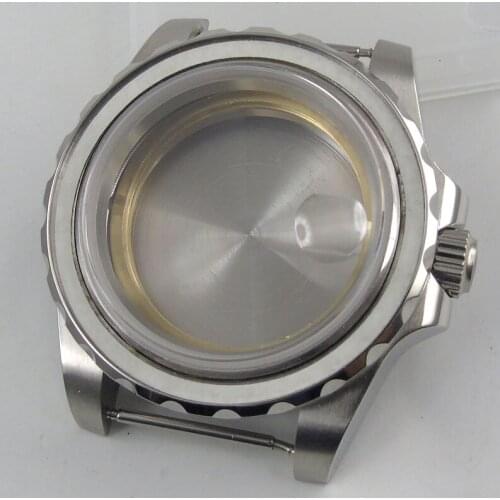 40mm Watch Case Sapphire Glass Fit For ETA2836 Miyota 8215 821A 8205 Movement Rotating Bezel