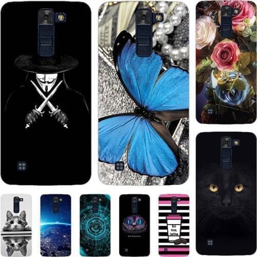 Phone Case For LG K10 Lte K 10 2016 K420N M2 K410 K430DS F670 Dual Relief Cartoon Case Animal Cat Cover Coque Funda