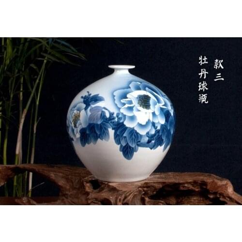 Jingdezhen ceramic vase lotus hand-painted ceramic vase household act the role ofing is tasted mesa specials
