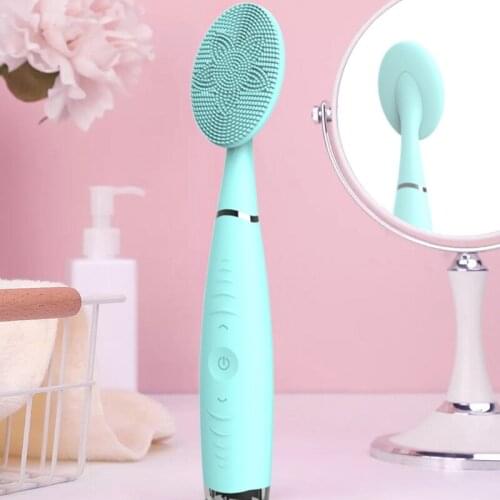 Electric Facial Cleaning Massage Brush Handheld Washing Machine Rechargeable Silicone Face Skin Care Cleanser