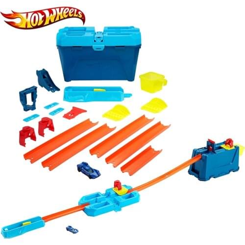 Original How Wheels Track Toys 2020 Newest Playset Car Builder unlimited Stunt Crash Box Learning And Education GVG09 For Kids