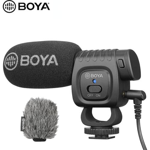 BOYA BY-BM3011 Cardioid Condenser Microphone with TRS TRRS Audio Cables for Smartphone DSLR Cameras Audio Recorders Computers