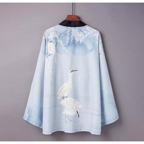 2020 Fashion Autumn Coat Japanese Kimono Cardigan Kimono Haori For Woman Man Loose Long Sleeve Outer Garment