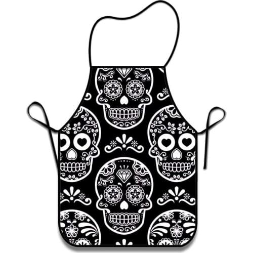 Kitchen Apron Mexican Sugar Skull Men Wome Baking Apron for Grill,BBQ,Cooking,Cosplay Party Apron Men, Birthday