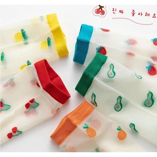 Summer Ultra-thin Core-spun Silk Baby Socks Mesh Cotton Knee High Breathable Elastic Childrens Calf Socks Fashion For 1~8 Years