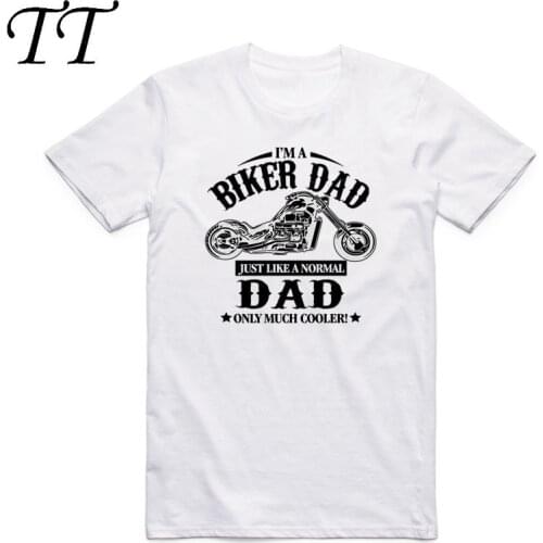 2019 Print I'm A Biker Dad Grandpa Men T Shirt Summer Short Sleeve O-Neck Casual Motorcycle Homme Tshirt