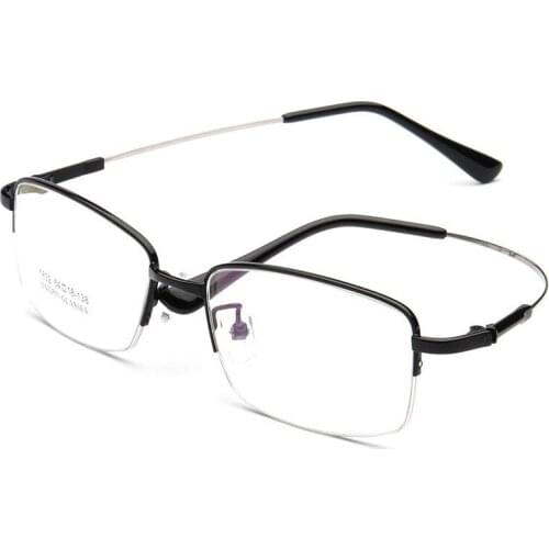Men Memory Titanium Alloy Glasses Semi Presbyopia Prescription Eyeglasses Frame Women Myopia Optical Frame Eyewear Eye Glasses