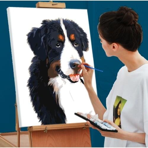 Custom Painting by Numbers For Adults Pet Dropshipping Photo Kits Gift Animal Draw Oil Acrylic Paint On Canvas Personality DIY