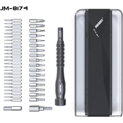 JAKEMY 45 in 1 JM-8174 DIY Hand Tool Kit S2 CR-V Bits Magnetic Screwdriver Bit Set with Aluminum Alloy Handle