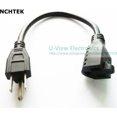 NCHTEK Nema Power Adapter Cord,USA Nema 5-15 to 5-15R Socket Outlet Power Strip Extension Cable/Cord/Free DHL Shipping/100PCS