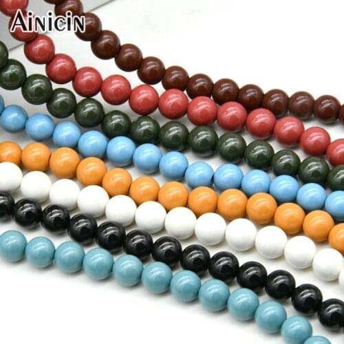 New Arrival Colorful Hematite Energy Stone Round Beads Blue Orange White Maroon Color 8mm DIY Loose Beads 5pcs/lot