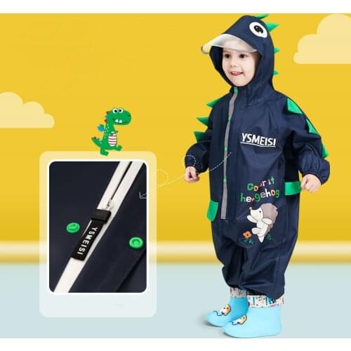 70-120cm Boys Girls Raincoat For Children,Waterproof Rain Coat Jumpsuit Students Raingear Kids Poncho Playing Suit