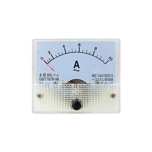 Easy to read 85L1 AC 0-10A Rectangle Analog Panel Ammeter Gauge