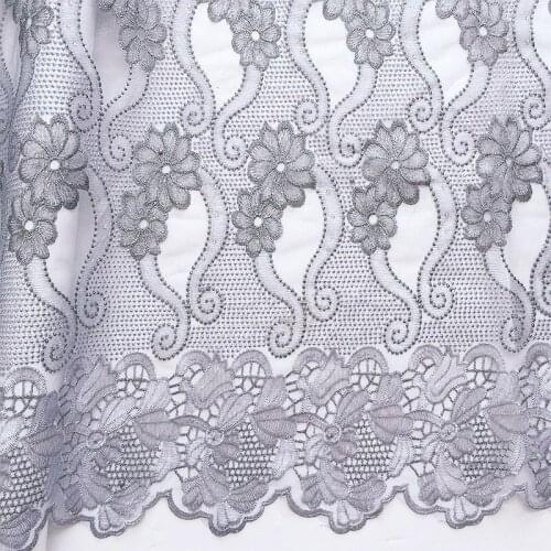 Embroidery Swiss Lace Fabric High Quality African Cord Lace Fabrics 2019 Grey White Green and Gold Lace Fabric for Wedding Dress