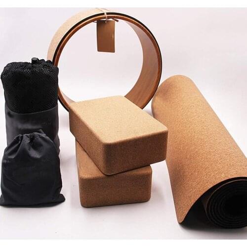 Tiger fitness eco-friendly cork yoga block set