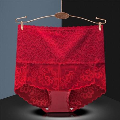 High Waist Panties Women Underwear Sexy Lace Panties Bodyshaper Female Underpants Seamless Briefs Knickers Mesh Floral Lingerie