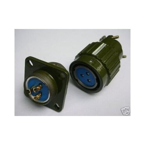 Military Gold 3 Pin Twist Male Female Connector