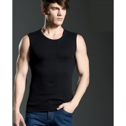 MRMT 2021 Brand New Mens wide shoulder vest in summer pure cotton shoulder sleeveless exercise Tops elastic mans vest