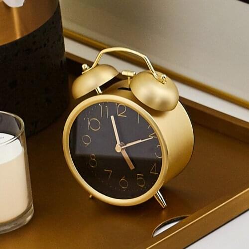 Retro Gold Clock Students Gifts Home Decor Timer New Year Gift