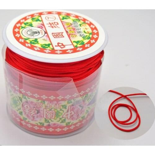 100 Meters Red Chinese Knot Cord Necklace Knot RATTAIL Thread Synthetic Silk 1mm