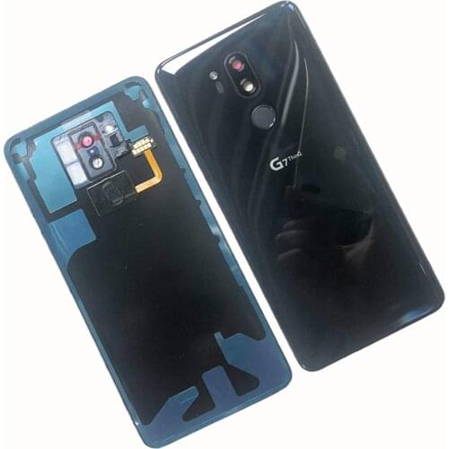 100% Original Glass For LG G7 ThinQ G710EM Housing Back Glass Battery Cover + Camera Lens glass + Sticker + Fingerprint sensing