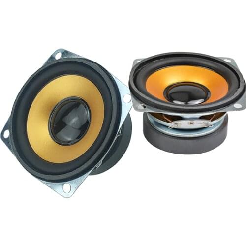 2Pcs 2.5 Inch 5W Audio Speaker 65mm 4Ohm Full Range Sound Speaker Rubber Edge Altavoz Loudspeaker Home Theater DIY