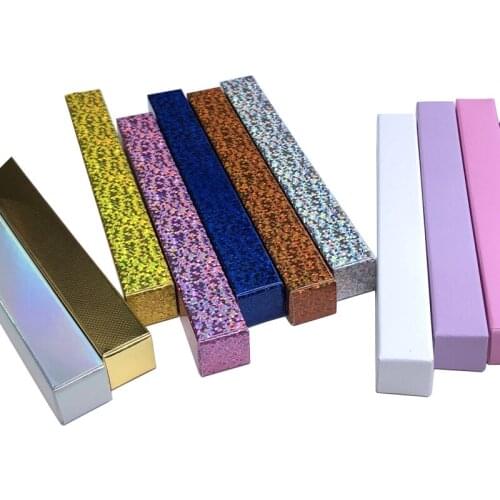 360pcs/lot Empty Glittered Laser Soft Box For Eyeliner Pen Custom Private Label Colorful Packaging Boxes 16x16X145mm