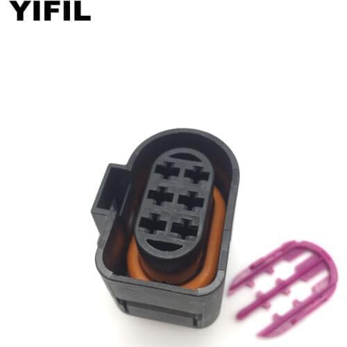 5pcs/lot 6 Pin/Way Car Oxygen Sensor Female Plug Connector 3.5mm Kit LSU 4.2 Case For VW Audi Passat 1J0973733 1J0 973 733