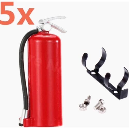 5Pcs RC Cars 1/10 RC Crawler Accessory Parts Fire Extinguisher Model For Axial Wraith SCX10 90046 TRX4 Rock Crawler TAMIYA CC01