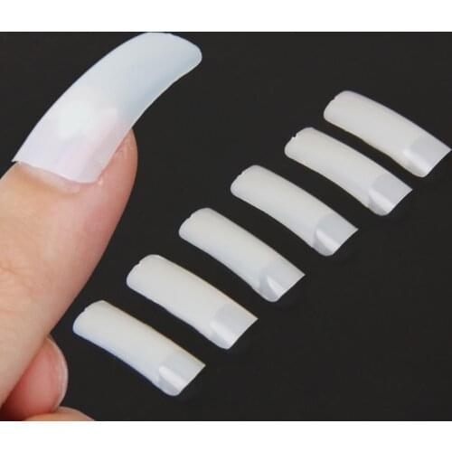 500 Pcs/Set Hot Selling Nude White False Nail Art Design Tips French Acrylic Polish UV Gel Sticker Salon Design Manicure Tools