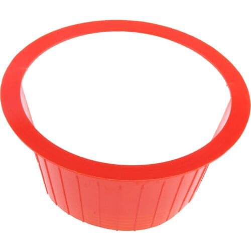 6.5in Car Speaker Waterproof Cover Plastic Protective Horn Spacer with Protective Cushion Horn Retaining Door Pad Red